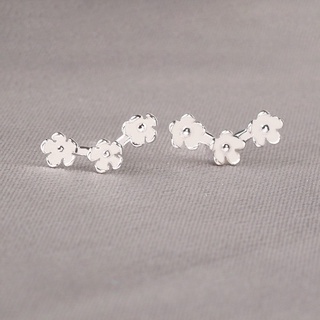 S925 mini aretes de plata de ley con alfileres hipoalergénicos little daisy  elk navidad mujeres / hombres pequeño aro