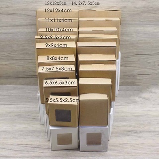  Caja de papel kraft de varios tamaños, 10 unidades, caja de  jabón hecha a mano, caja de regalo de papel blanco artesanal, caja de  regalo de color negro (color blanco, caja