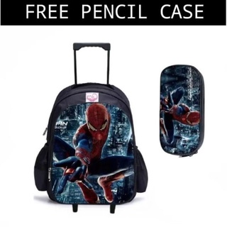 Aysh TROLLY - Trolley mochila para niños escuela primaria Kindergarten Paud  motivo personaje Batman Avenger capitán américa Airon hombre Spiderman fuego  gratis | Shopee México