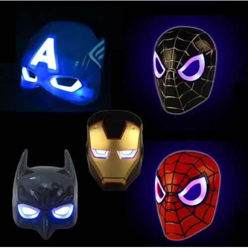 Mascaras Con Luz Led De Avengers Súper Héroes Para Niños