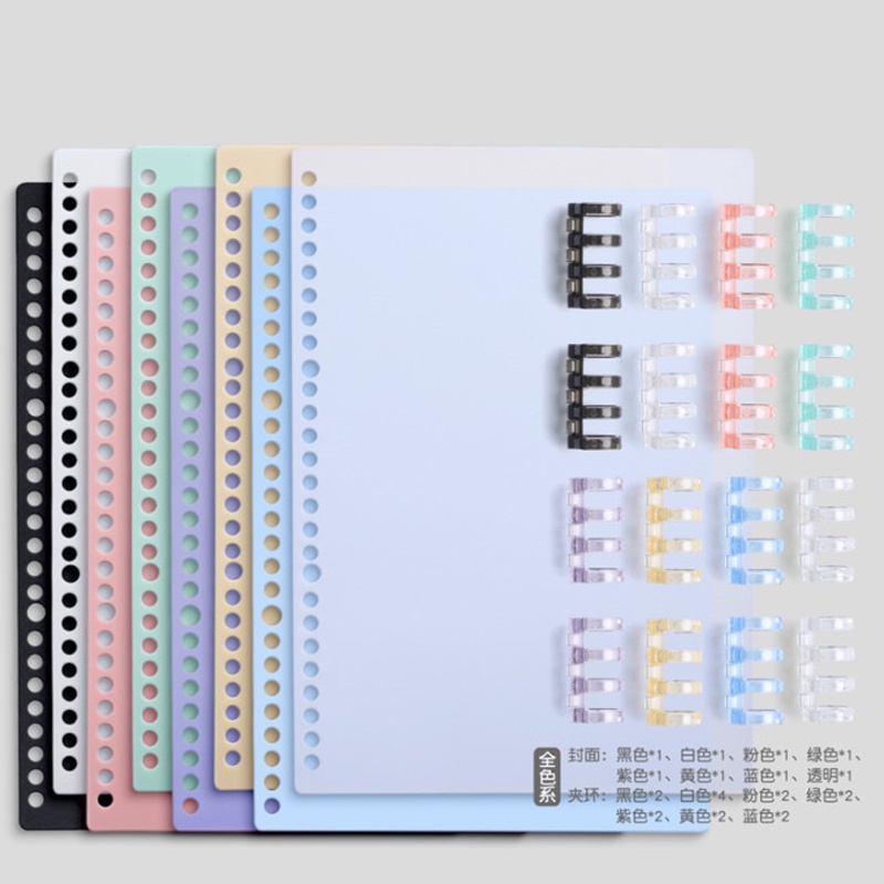 16SHEETS A4 A5 B5 20 Hole Binder Transparente PP Cubierta De Hojas ...