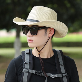 Sombrero de paja para hombre, sombrero de pescador de verano, a prueba de sol, sombrero de playa, sombrero de par | Shopee México