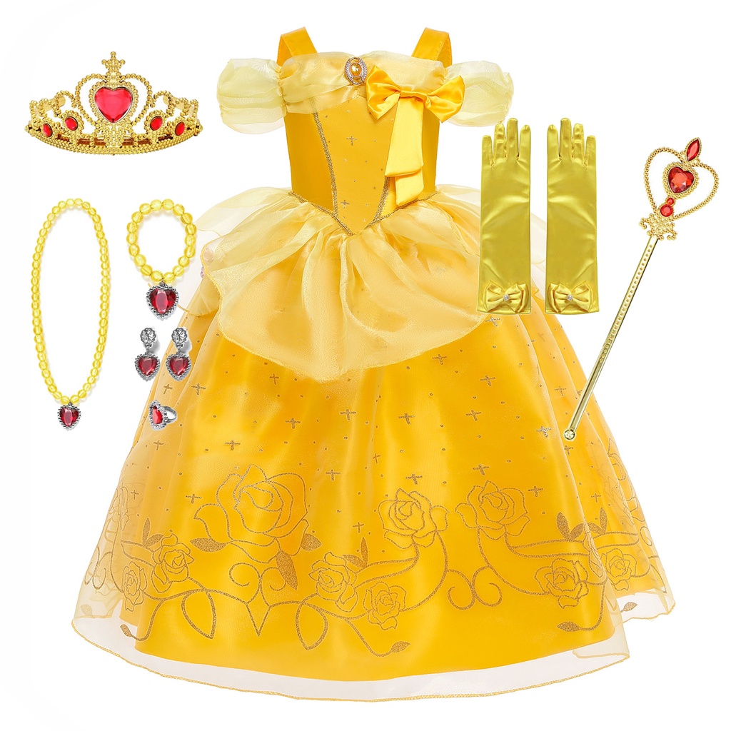 Vestidos de princesa infantil 2024 disney