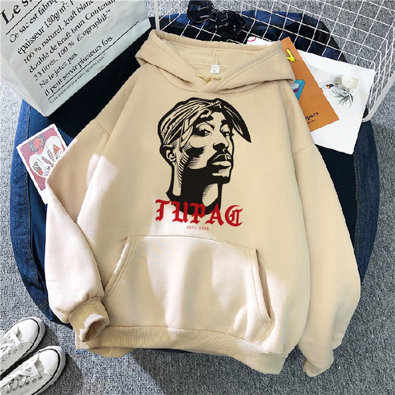 Rapero Tupac 2pac Hip Hop Sudadera con capucha de moda para hombres  Sudaderas con capucha de moda para hombres Mujeres Jersey de gran tamaño  Hombre Streetwear Hombre Sudadera vintage