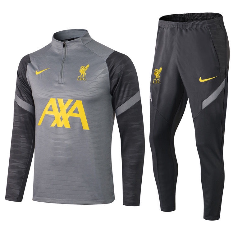 21 22 Liverpool Otono E Invierno Media Cremallera Traje De Entrenamiento De Futbol Boton Pulgar Manga Larga Salah Van Dijk Shopee Mexico