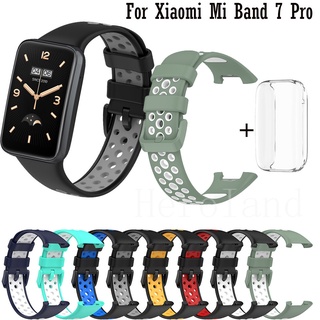 Comprar Correa de repuesto de cuero para Mi Band 7 Pro, accesorios de  pulsera con marco de Metal para Xiaomi Mi Smart Band 7 Pro