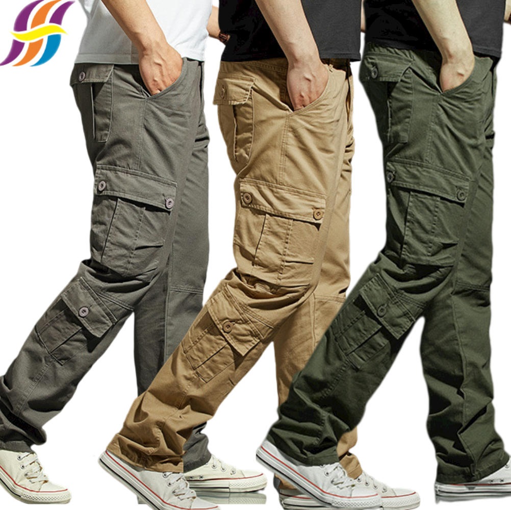 Pantalones Largos De Cargo Deportivos Hombres Multi-Bolsillos Resistente Al  Frio