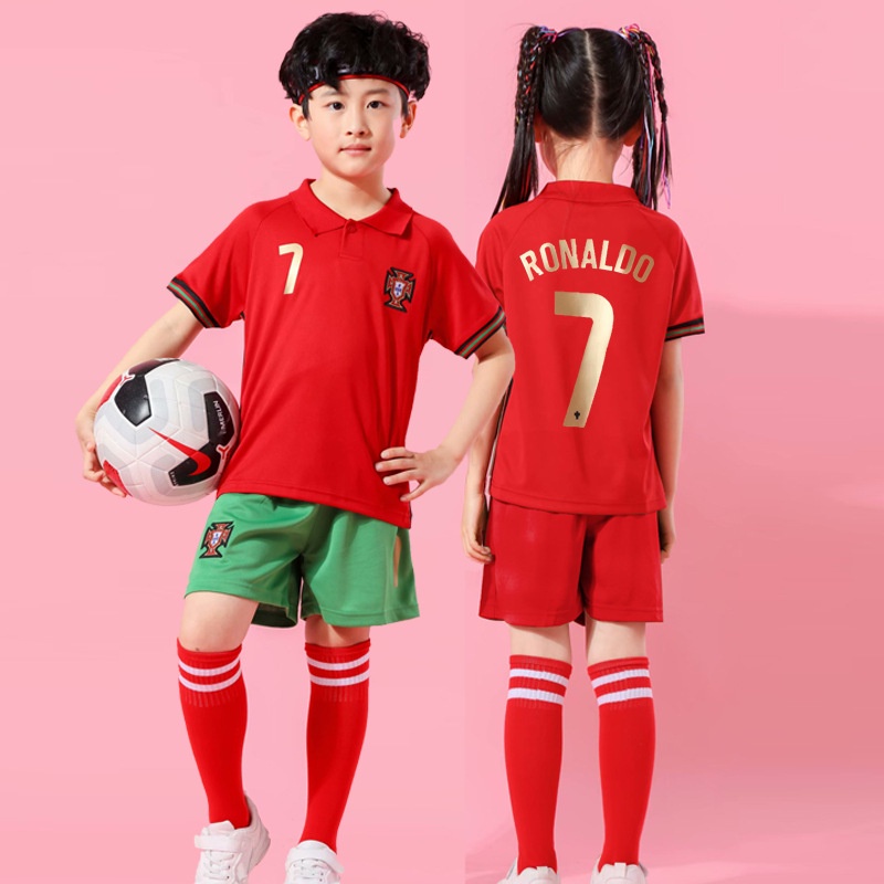 Portugal No . 7 CR7 Camiseta De Casa Ropa De Fútbol Para Niños