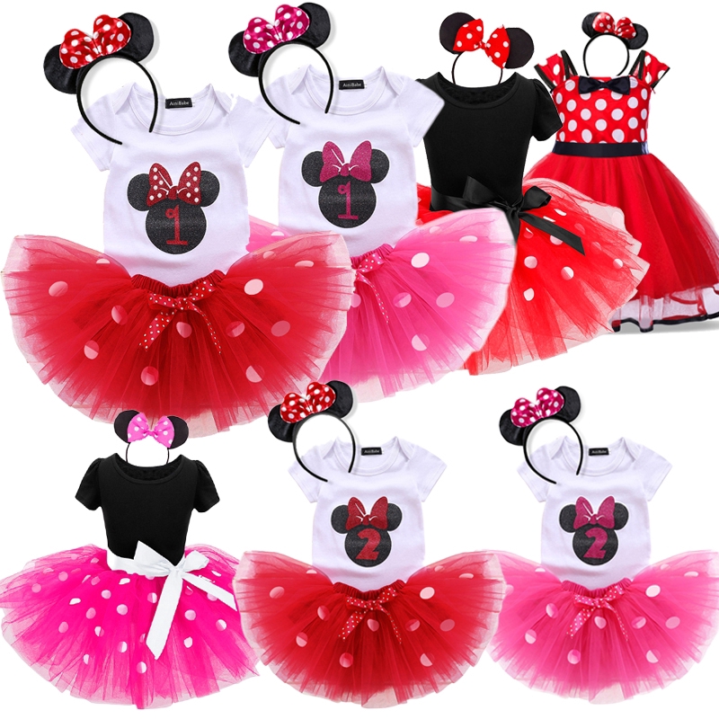 Disfraz de Minnie Mouse vs2. Conjunto de minnie mouse para niña. Disfraz de  minnie para cumpleaños. Traje de Minnie mouse brillante y perlado. -   México