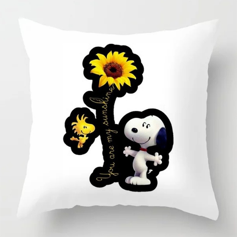 Funda de cojín de felpa suave de 45 x 45 cm, decorativa, funda de almohada  Snoopy, sofá, coche, almohada, decoración del hogar | Shopee México