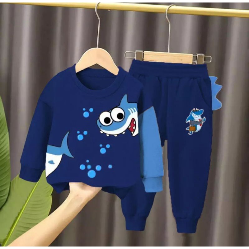 Trajes de suéter de tiburón bebé para niños de 1 a 5 años/bebé tiburón