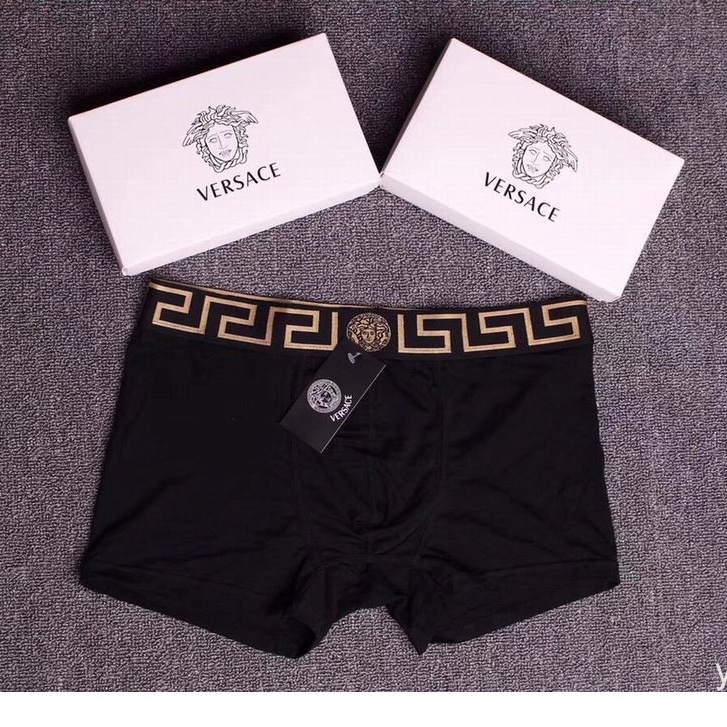 Versace Calzoncillos De Algod n Negro Para Hombre B xer Shopee