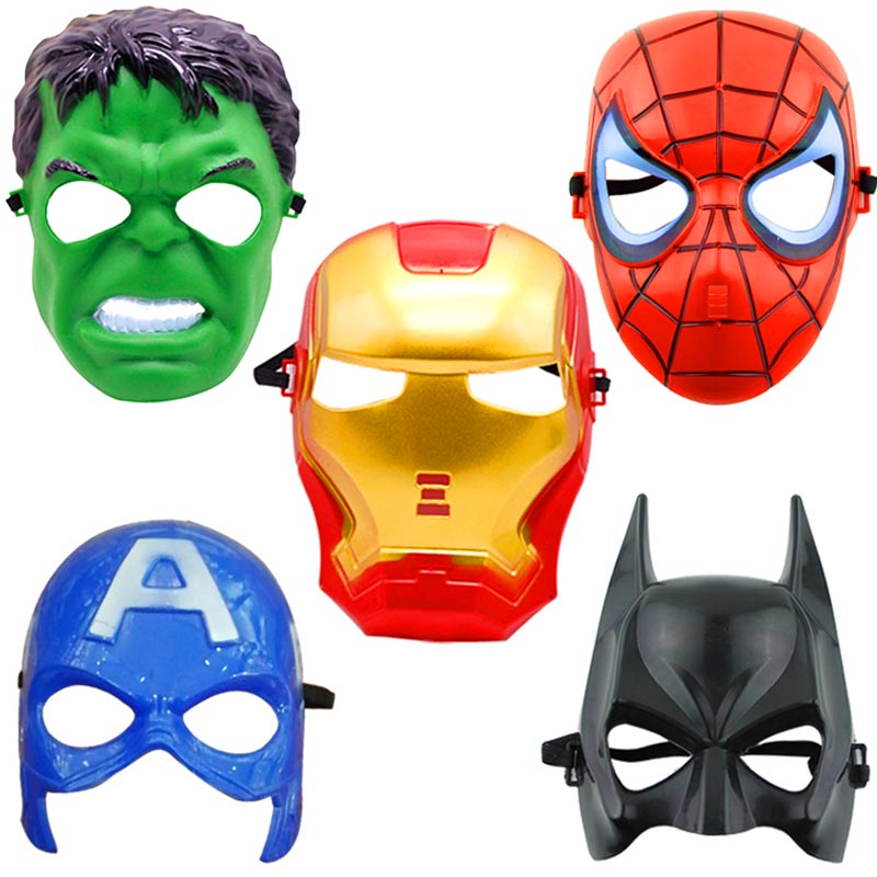 Mascara Spiderman Iron Man Y Batman Halloween Disfraz Fiesta