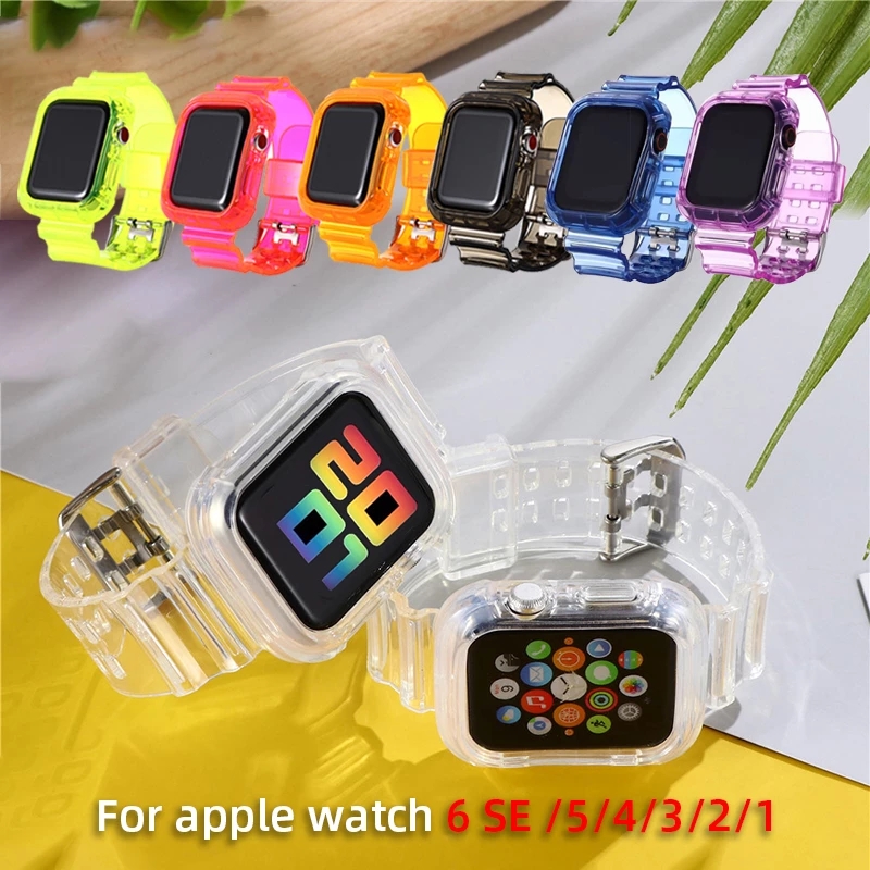 Nueva Correa De Silicona Transparente Para Apple Watch Series