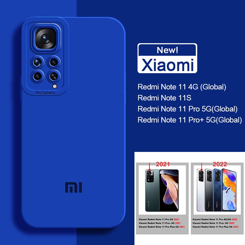 Funda De Protección De Cámara Completa Suave Xiaomi Redmi Note 11 Pro Plus  11S 11E 11T Global + 4G 5G Carcasa Original De Silicona Líquida