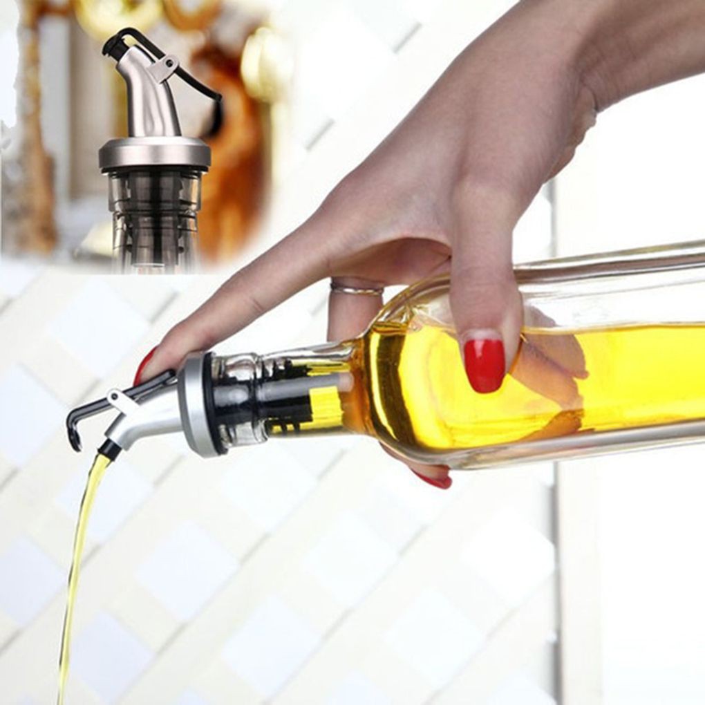  Molimoli Botella dispensadora de aceite de oliva para cocina,  dispensador de aceite con vertedor pesado, dispensador de botellas de  vidrio para cocina, vinagre de aceite de oliva, botella de aceite de