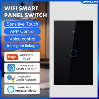 Interruptor Inteligente de Cristal WiFi. Sin Cable Neutro y Control por app  Smart Life o Tuya. 2 vías.