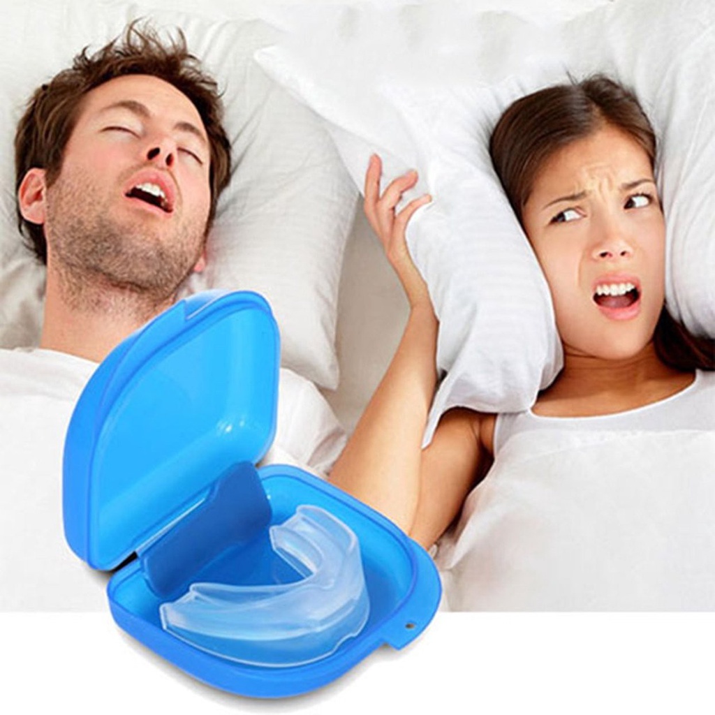 Protector bucal detener los dientes de molienda Anti ronquidos bruxismo con  caja ayuda para dormir