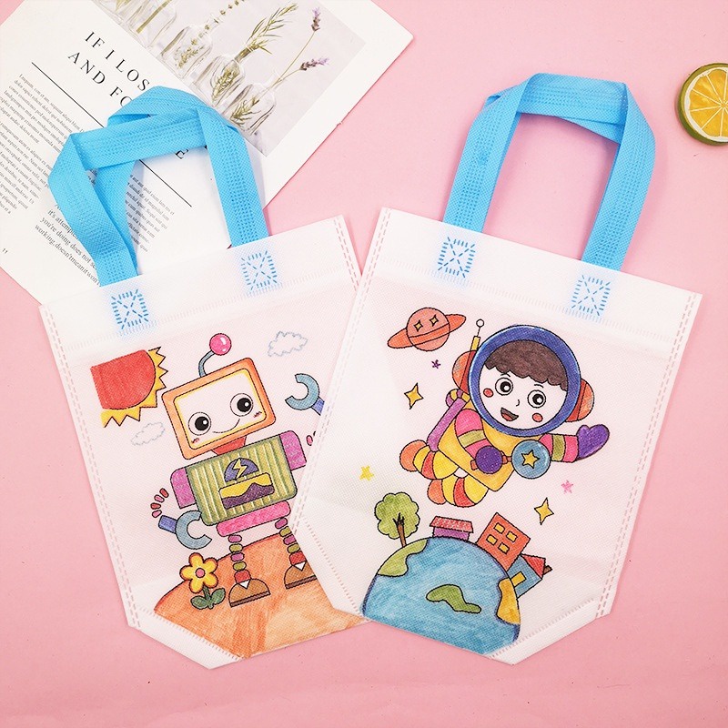 Bolsas Tela Pintadas Niños - Juguetes Para Dibujar - AliExpress