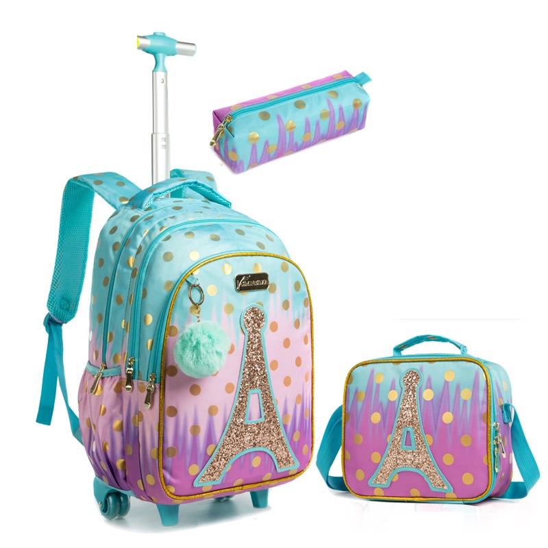 Mochila Rodante Escolar Para Ninos Con Ruedas Para Ninas SchooTrolley Bolsa Equipaje De Viaje Shopee Mexico