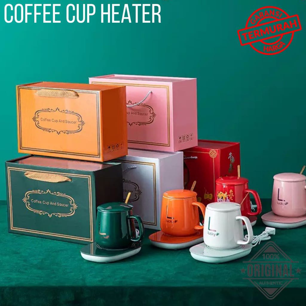 (ALS) Taza de calefacción eléctrica taza calentador calentador bebida leche  café taza calentador eléctrico de cerámica taza de café