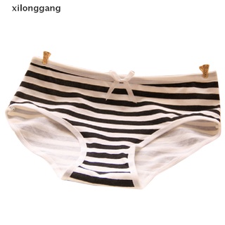 Xilo Bragas De Algodón Con Lazo De Rayas Ropa Interior Linda Para Mujer |  Shopee México