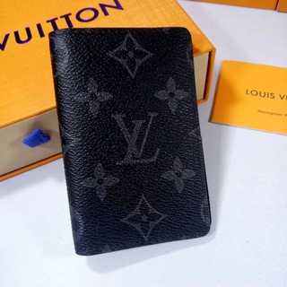 Cartera De Cuero Clásica Louis Vuitton Para Hombre Tarjetero De Piel De  Becerro M63144 Bolso De Lona LV