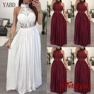 Vestido Largo Sin Mangas Encaje Floral Para 820 | Shopee México