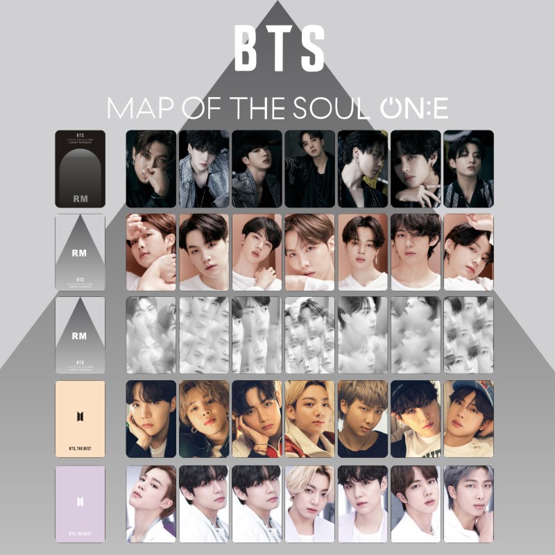 7PCS/SET KPOP BTS 2021 MAP OF THE SOUL ONE ON:E Photo Cards Lomo Card DIY