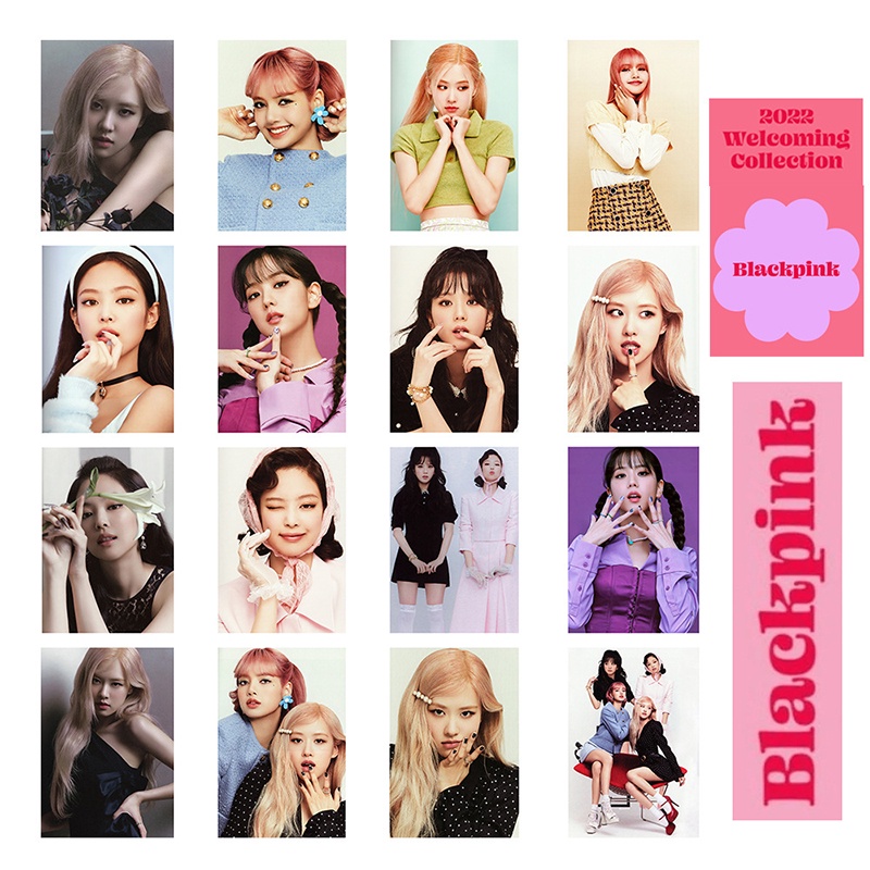 16 Unids/set BLACKPINK 2022 Acogedora Colección photocards LOMO Tarjeta  Postal