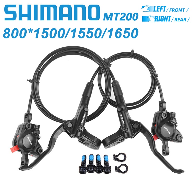 Shimano MT200 Juego De Frenos Hidráulicos 800/1550mm Freno De Bicicleta  Delantero + Trasero MTB Para Izquierdo/Derecha Original 800/1650