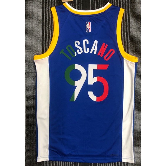 75th Anniversary TOSCANO #95 Los Angeles Lakers White NBA Jersey