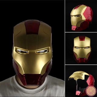 Casco iron man 1: 1 La máscara puede abrir los ojos puede iluminar los  accesorios de cosplay del modelo adulto para niños