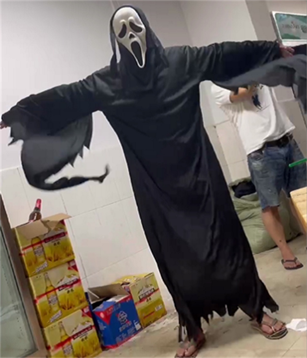 Máscara De Ghostface Blanca – Disfraz De Terror Para Halloween, Talla Estándar Ajustable (56-60 Cm)