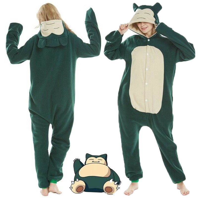 Pijama de Cosplay para adultos Pokemon Kigurumi Snorlax mono ropa