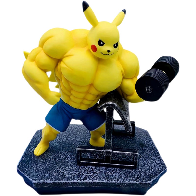 Pokemon Muscle Pikachu Charmander PVC Anime Figura Culturismo Estatua ...