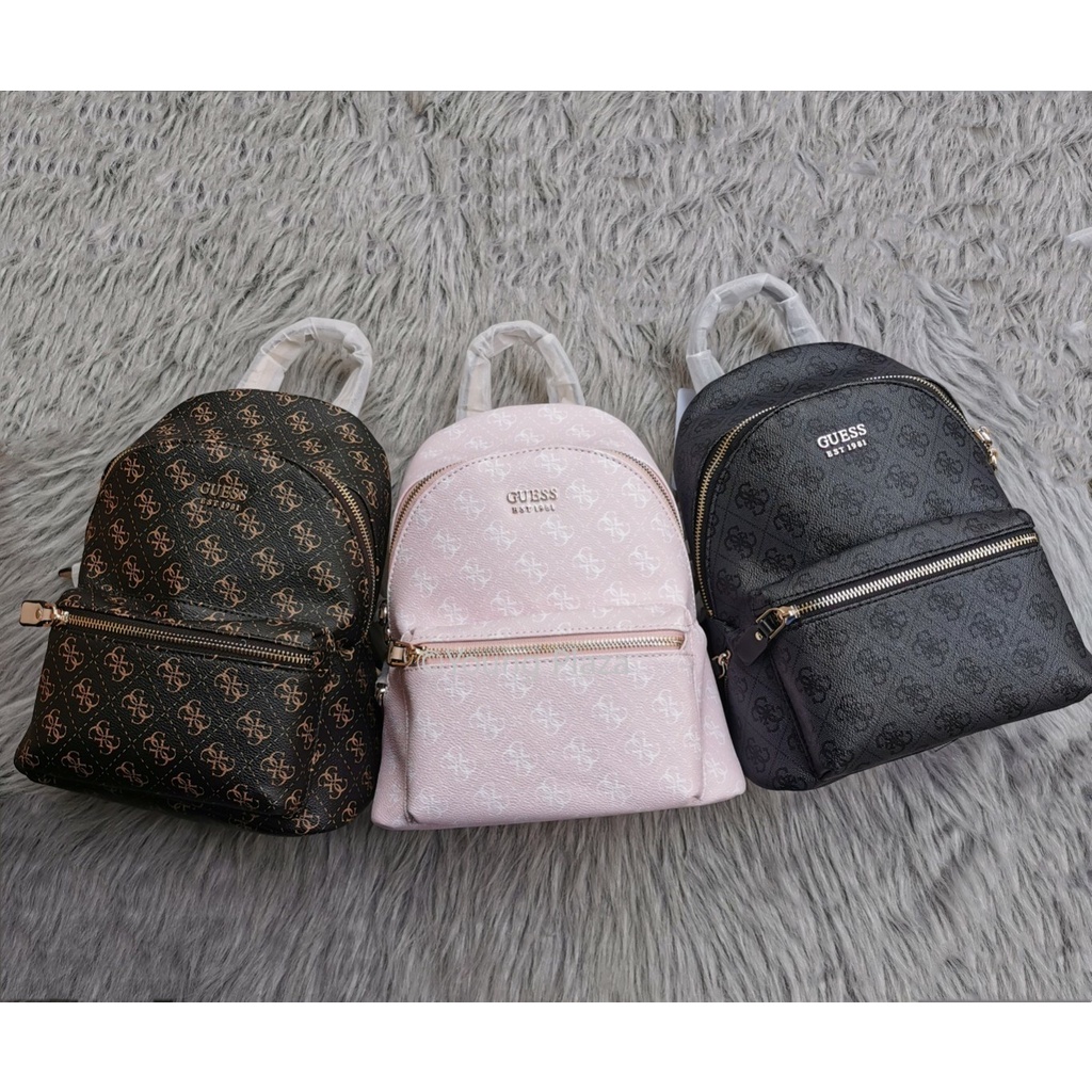 Ready Stock GS Women Printed Backpack Mini Shoulder Bag Zip