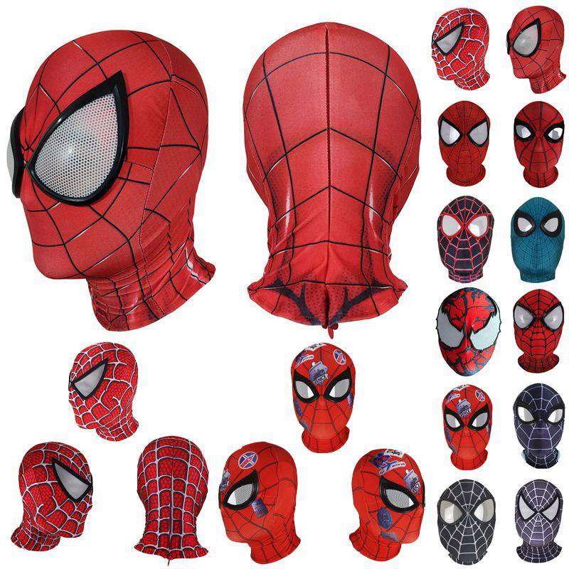 Marvel Spiderman Cosplay Máscara Tocado Los Vengadores Superhéroe Adulto  Material Suave De Cabeza Completa Parte De Halloween