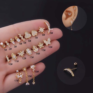 Aretes De Hueso Con Imán Magnético Sin Perforaciones Elegantes Para Mujer/ Pendientes De Zirconia Brillante/Boda/Joyería De Oreja