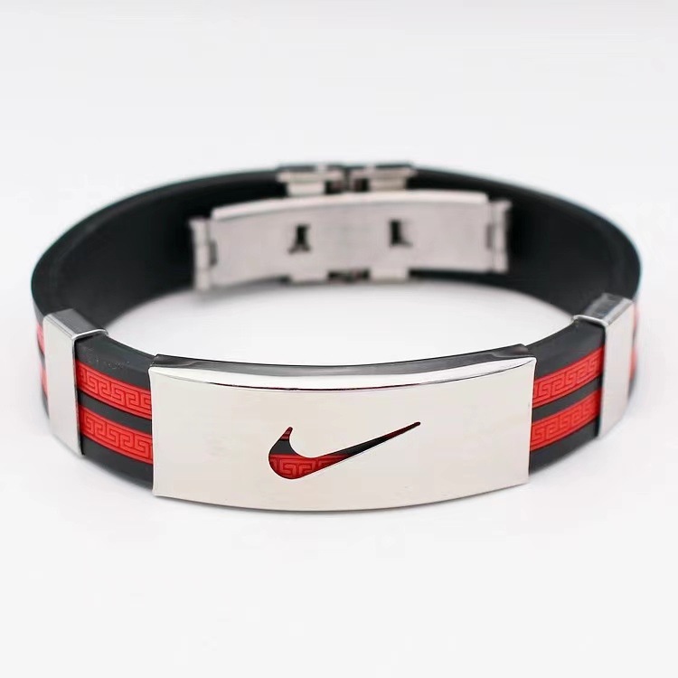 Pulsera de titanio/silicona Nike Jordan NBA Star Sports punk ajustable | Shopee México