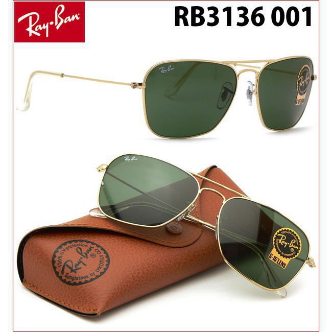 RayBan Caravan Gafas De Sol RB3136 001 Estilo De Moda Original Para Mujer Y Hombre