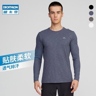 Camiseta de fitness manga larga para Hombre Domyos 100 gris - Decathlon