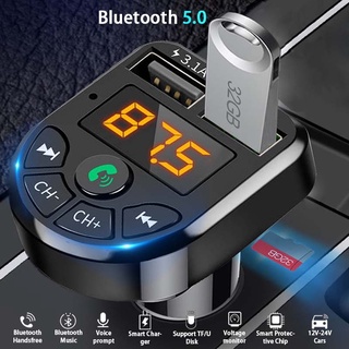 Baseus-transmisor FM Bluetooth para coche, modulador manos libres,  inalámbrico, Aux, Radio, reproductor MP3, con cargador