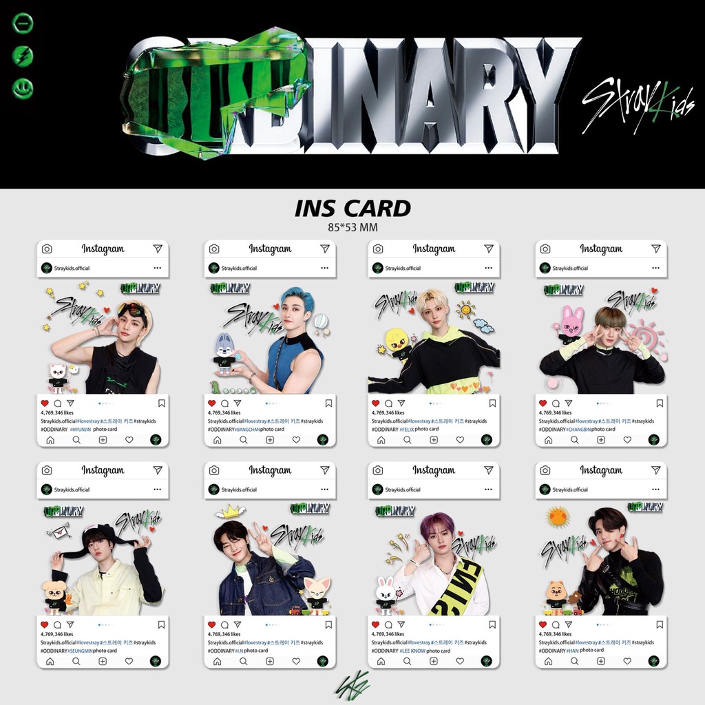 8 Unids/Set Kpop Stray Kids Photocard Álbum Oddinary PVC Tarjeta