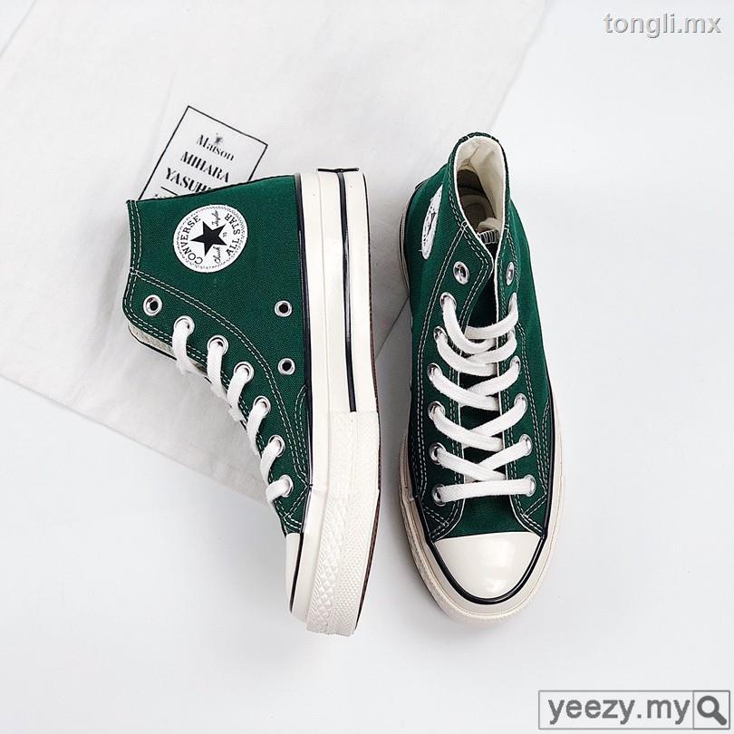 converse star 1970s gaobang bosque verde retro zapatos planos zapatos de lona | Shopee México