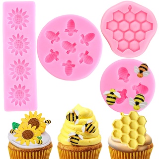 Moldes De Girasol Fondant Flor Bumble Abeja Silicona Molde De Decoración De  Pasteles Herramientas Cupcake Topper Chocolate Caramelo Polímero Arcilla |  Shopee México