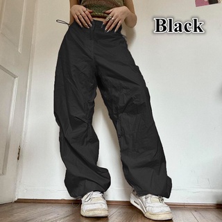 Pantalones Holgados De Gran Tamaño De Color Sólido Joggers De Cintura Alta  Streetwear Moda