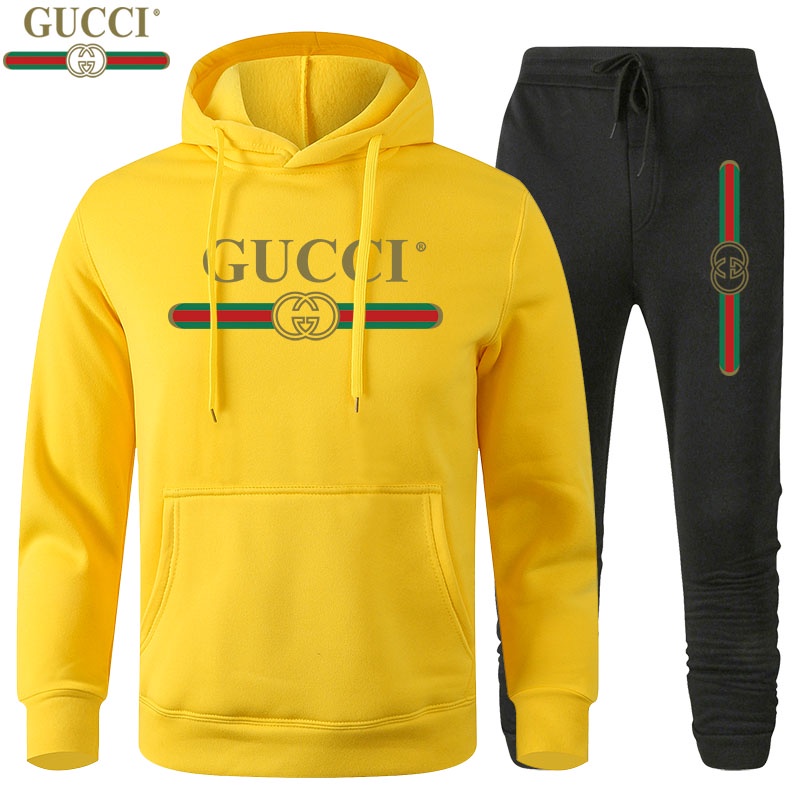 Hombres Mujeres Conjuntos Gucci Sudaderas Con Capucha De Moda Jersey Casual Sudadera Streetwear De Gran Tamano Ropa Pantalones Shopee Mexico