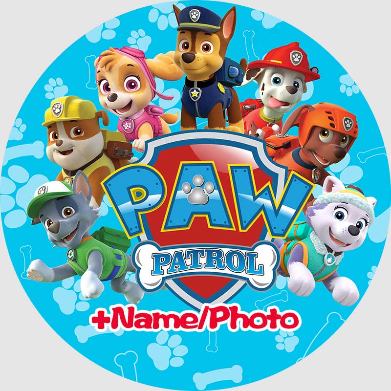 Paw Patrol Dise O Redondo Para Perros Patrulla Canina Tel N De Fondo Para Ni Os Cumplea Os Azul