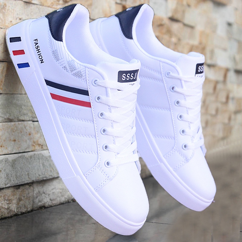 Tenis Hombre Zapatillas De Deporte De Cuero Transpirable Krasovki Zapatos Super Ligero Blanco Casual Shopee Mexico